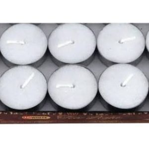 White tealight candle