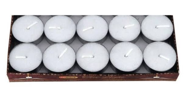 White tealight candle
