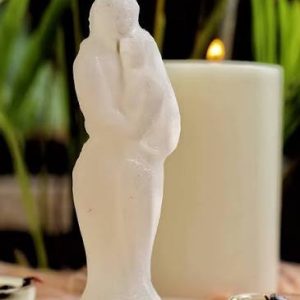 White couple/love candle with oil